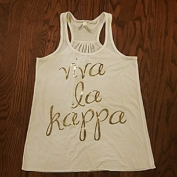 Tops - Gold Foil KKG Bella Sorority tank